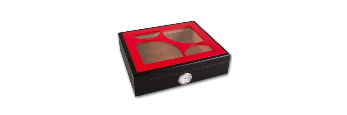 Humidor schwarz-rot - 