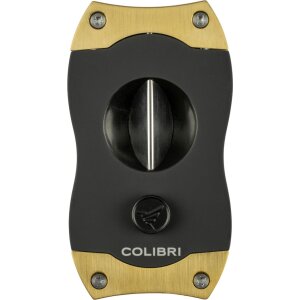 COLIBRI Cigarrenabschneider V-Cut 23mm gold/schwarz