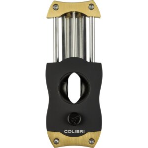 COLIBRI Cigarrenabschneider V-Cut 23mm gold/schwarz