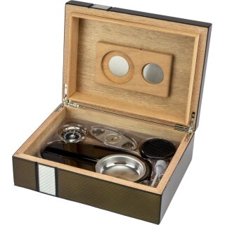 Humidor-Set 2-tone Laserfinish  für ca. 25 Zigarren