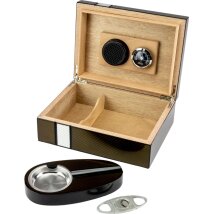 Humidor-Set 2-tone Laserfinish  für ca. 25 Zigarren