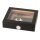 Humidor-Set schwarz Glasdeckel  für ca. 15 Zigarren