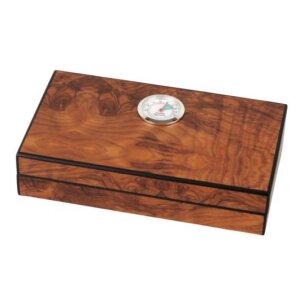 Mini Zigarren-Humidor Wurzelholzdekor matt für ca. 4 Zig.