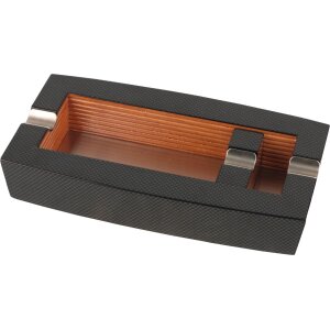 Cigarrenascher Holz Carbondesign 2 Ablg.