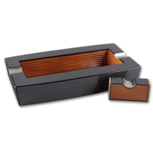 Cigarrenascher Holz Carbondesign 2 Ablg.