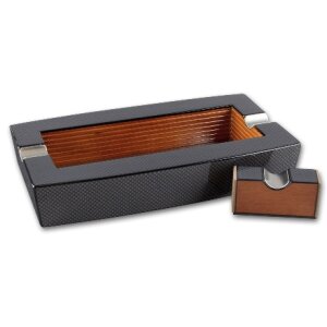 Cigarrenascher Holz Carbondesign 2 Ablg.