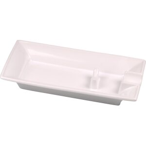 Cigarrenascher Keramik weiss 1 Ablage