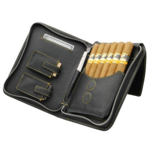 ADORINI Cigarrenetui Leder schwarz 7er