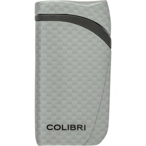 COLIBRI Zigarrenfeuerzeug Falcon II  Carbondesign silber