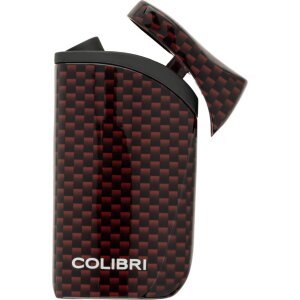 COLIBRI Zigarrenfeuerzeug Falcon II  Carbondesign rot