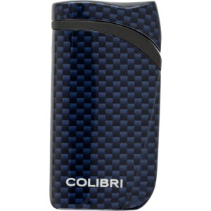 COLIBRI Zigarrenfeuerzeug Falcon II  Carbondesign blau