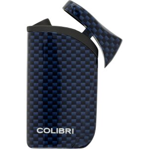 COLIBRI Zigarrenfeuerzeug Falcon II  Carbondesign blau