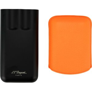 ST.DUPONT Cigarrenetui Fluo Leder orange 3er