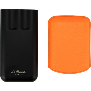 ST.DUPONT Cigarrenetui Fluo Leder orange 3er