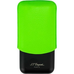 ST.DUPONT Cigarrenetui Fluo Leder grün 3er