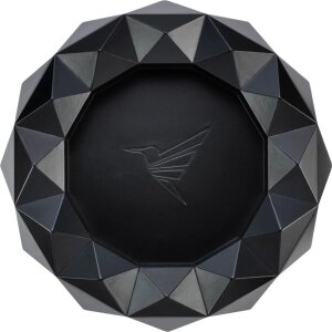 COLIBRI Zigarrenascher Metall rund Quasar schwarz