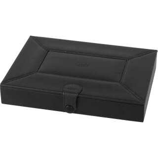 PASSATORE Humidor Lederoptik schwarz für ca. 8-10 Zigarren