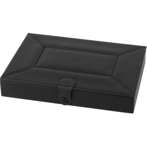 PASSATORE Humidor Lederoptik schwarz für ca. 8-10...