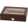 Humidor Walnut Finish Glasdeckel