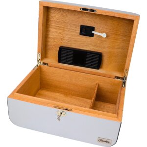 PASSATORE Humidor schwarz/silber glänzend, 20-30...