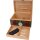Humidor carbonfinish grün/orange glänzend, ca.30-40 Zigarren