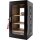 Humidor-Schrank schw.matt, Front u.Rücks.Acryl, seitl. Dekor