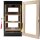 Humidor-Schrank schw.matt, Front u.Rücks.Acryl, seitl. Dekor