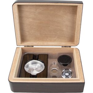 Humidor-Set Eiche grau Finish für ca. 40 Zigarren